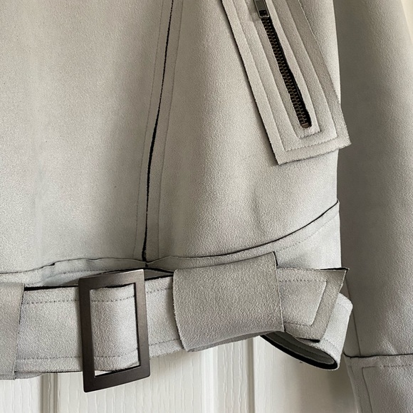 ⛔️Decjuba Women faux suede biker jacket size AU10 - Picture 7 of 13